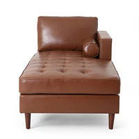 Luxurious Light Brown Chaise Lounge