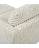 Modular Sectional Sofa with Ottoman L Shaped Corner for Living Room, Office, Spacious Space