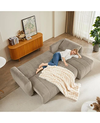 Convertible Sectional Sofa Couch, Modern Fabric 3 Seater L-Shaped Couch for Living Room, Apartment, Office, Small Space