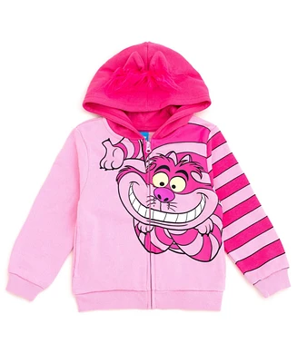 Alice Wonderland Girls Cheshire Cat Fleece Zip Up Cosplay Hoodie