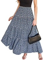 Cupshe Women's Frilly Fleur Floral Maxi Skirt