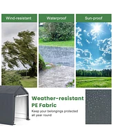 6 x 6.5/8 x 6.5 Feet Portable Motorcycle Outdoor Storage Shelter