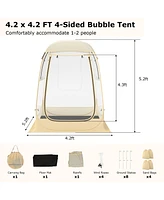 Instant Pop up Sports Tent with Carrying Bag and Floor Mat for 1-2/5-6 People