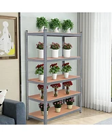 71 inch Heavy Duty Steel Adjustable 5 Level Storage Shelves-Gray