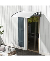 48 x 40 Inch Outdoor Front Door Window Awning Door Canopy Exterior