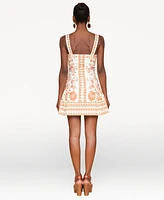 Avec Les Filles Women's Printed Fit & Flare Mini Dress