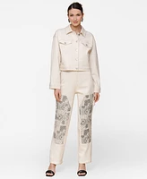 Avec Les Filles Women's Heart Inset Trucker Jacket