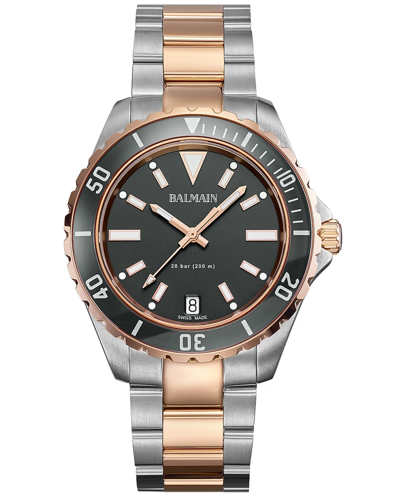 Balmain Men's Swiss Ophrys Two-Tone Stainless Steel Bracelet Watch 43mm