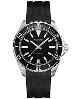 Balmain Men's Swiss Ophrys Black Rubber Strap Watch 43mm