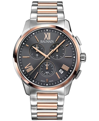 Balmain Men's Swiss Chronograph Madrigal Two-Tone Stainless Steel Bracelet Watch 42mm