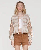 Avec Les Filles Women's Peplum Blouse Jacket