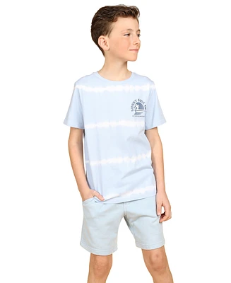 B By Brooks Brothers Big Boys Sunny Side Up Tie Dye Graphic T-Shirt