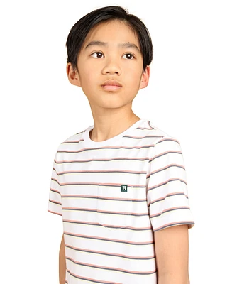 B By Brooks Brothers Big Boys Striped Pocket T-Shirt