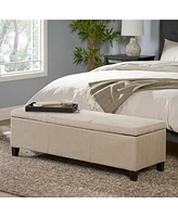 Contemporary Storage Ottoman with Upholstered Comfort
