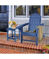 2 Pcs Patio Adirondack Chair Side Table Hdpe Weather Resistant Cup Holder