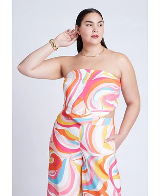 Eloquii Plus Printed Scarf Top