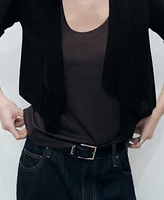 Mango Women's Knitted Cropped Cardigan