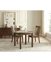 42" Round Dining Table for 4 Person, Retro Kitchen Table, Wooden Dinner Room Table with Solid Wood Legs for Home Kitchen Restaurant Living Room,