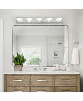 Chrome Led Vanity Light Fixture with Acrylic Shades, Dimmable, 37