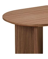Modern 39" Oval Coffee Table with Sturdy Base