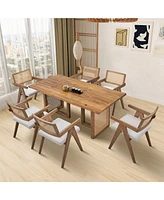 70.87" Rectangular Waves Dining Table (6-Person)