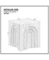 15.74" Square Side Table Small Coffee Table Accent Table Bedside Table for Living Room Bedroom,White