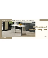 Luxurious Jade Slab Dining Table with Butterfly Legs
