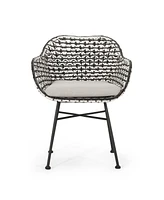 Modern Woven Club Chair: Minimalist Elegance For Outdoor Spaces