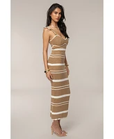Jluxlabel Women's Norina Striped Midi Dress