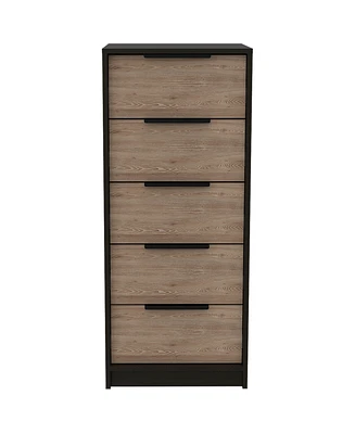 Five Drawer Standard Chest for Bedroom Storage and Clothes Organization