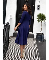 Alie Street London Petite Annie V-Neck 3/4 Sleeve Dress