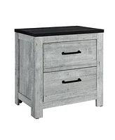 2-Drawer Nightstand – Modern Bedside Table with Storage