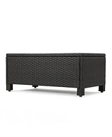 4-Piece Outdoor Wicker Sofa Set with Cushions & Coffee Table