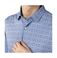 Luchiano Visconti Men's White Blue and Sky shirt