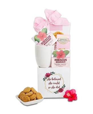 Alder Creek Gift Baskets She Believed Wood Box 7 Piece Gift Crate