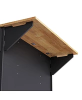 54" Kitchen Island Cart, Drop Leaf, Storage