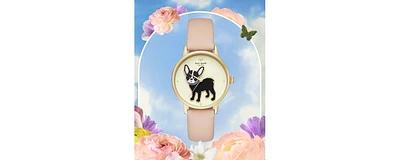 kate spade new york Women's Grand Metro Vachetta Leather Strap Watch 38mm