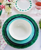 Vietri Lisbon Brushstroke Dinner Plate