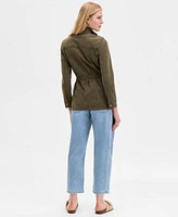 Lucky Brand Womens Cheers To The Cowgirls T Shirt Cargo Jacket Barrel Leg Jeans