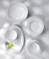 Euro Ceramica Essential Classic Rim 16 Pc. Dinnerware Set, Service for 4