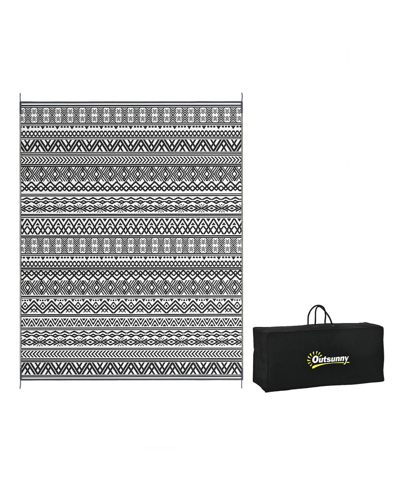Reversible Outdoor Rug: Waterproof Plastic Straw Carpet for Outdoor and Rv Use