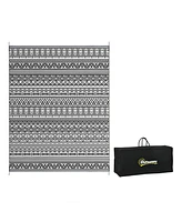 Reversible Outdoor Rug: Waterproof Plastic Straw Carpet for Outdoor and Rv Use