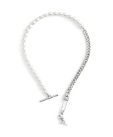 Coach Faux Stone Signature Rexy Safety Pin Choker Necklace