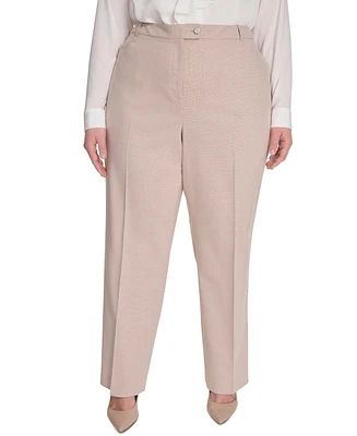 Calvin Klein Plus High-Rise Wide-Leg Pants