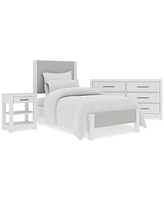 Catriona 3pc Bedroom Set (Twin Upholstered Bed, Dresser & Open Nightstand), Created for Macy's