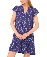 CeCe Women's Short-Sleeve Ruffled Tiered Dress