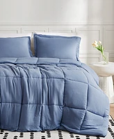 Truly Soft Garment Wash Solid 3-Pc. Comforter Set