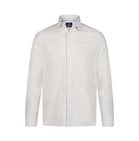 Luchiano Visconti Men's White with ZigZag Print shirt