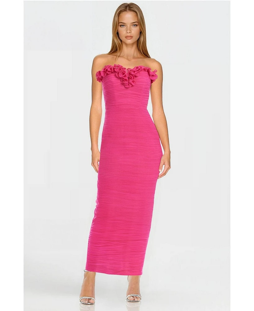 One33 Social Women's The Mia Strapless Ruffled Gown