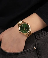 Balmain Women's Swiss Classic R Diamond Accent Gold Pvd Stainless Steel Bracelet Watch 34mm